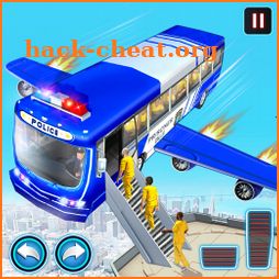 Flying Police Bus Prisoner Transport: Driving Game icon