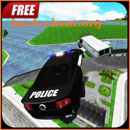 Flying Police Car : City Patrol Robber Chase Game icon