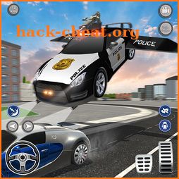 Flying Police Chase Car Driving Simulator icon