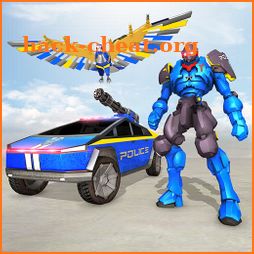 Flying Police Eagle Transform Cyber Truck Robot icon