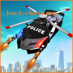 Flying Police Helicopter Car Transform Robot Games icon