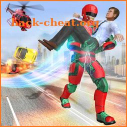 Flying Robot Rope Speed Hero - Rescue Mission icon