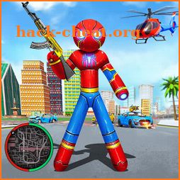 Flying Spider Stickman Rope Hero Gangster Crime icon