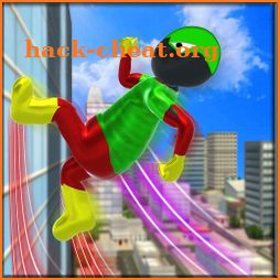 Flying Stickman Speed Robot Hero icon