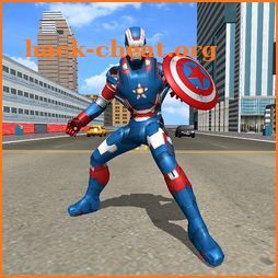 Flying Superhero Captain Robot Crime City Battle icon