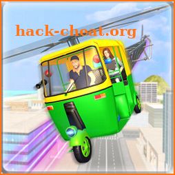 Flying Tuk Tuk Auto Rickshaw Driver : Taxi Games icon