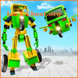 Flying Tuk Tuk Robot Transform: Hero Robot Games icon