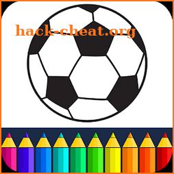 Football coloring book game icon
