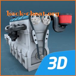 Four-stroke Otto engine educational VR 3D icon