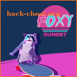 Foxy Sunset Retro- Tanuki Synthwave Skating icon