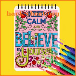 Free Coloring Book - Inspirational Quote Coloring icon
