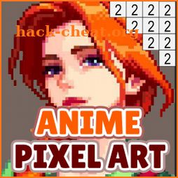 Free Coloring by number - Anime pixel art icon