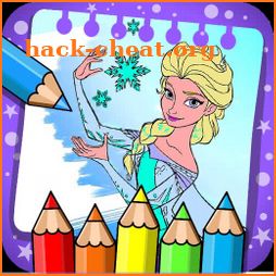frozen elsas coloring princesses ana ollaf icon