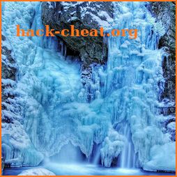 Frozen Waterfall HD Wallpaper icon