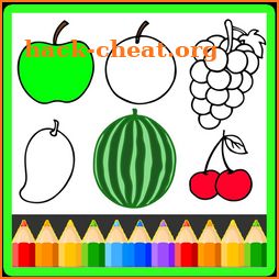 Fruit and Vegetables Coloring game for kids icon
