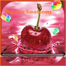 Fruit food crystal fresh drop on the apple theme icon