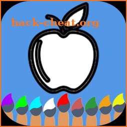 Fruits Vegetables Coloring Book For Kids icon
