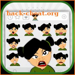Funny Face Girl Emoji Stickers icon