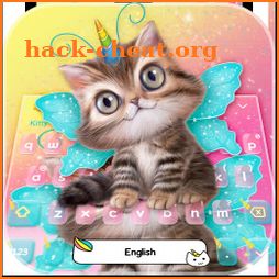 Fuzzy Unicorn Cat Keyboard Theme icon