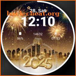 G061 Happy New year 2025 Watch icon