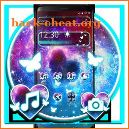 Galaxy Dreamy Neon Heart Theme icon