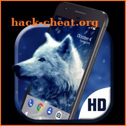 Galaxy ice wolf live wallpaper icon