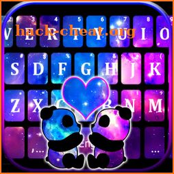 Galaxy Panda Love Keyboard Theme icon