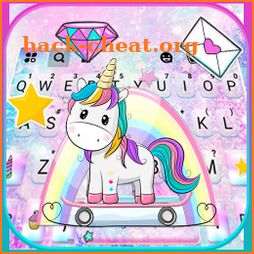 Galaxy Skate Unicorn Keyboard Theme icon
