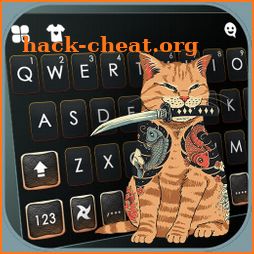 Gangsta Tattoo Cat Keyboard Background icon