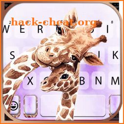 Giraffe Love Keyboard Background icon