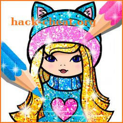 Girls Coloring Book for Kids Glitter icon