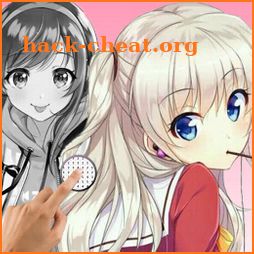 Girly Anime Manga Kawaii Color By Number Pixel Art icon