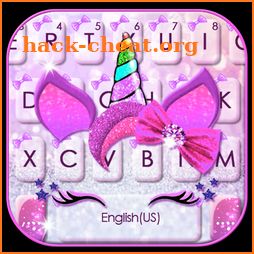 Girly Bowknot Unicorn Keyboard Theme icon