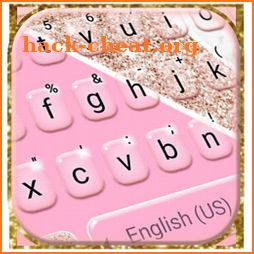 Girly Pink Glitter Keyboard Theme icon