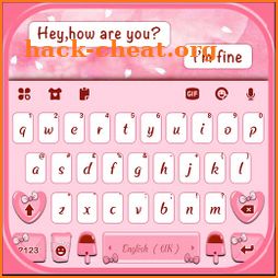 Girly Pink SMS Keyboard Background icon