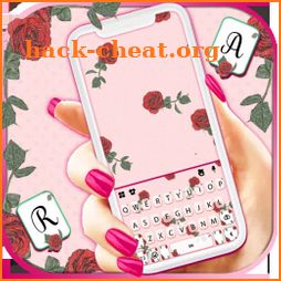 Girly Rose Keyboard Background icon