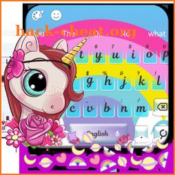 Girly Unicorn Gravity Keyboard Theme 🦄 icon