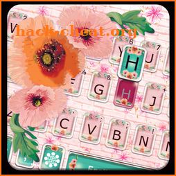Girly Wall Flower Keyboard Theme icon