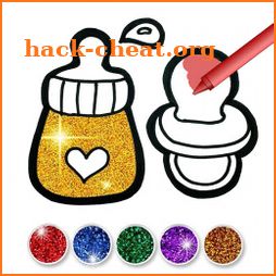 Glitter Baby Accessories Coloring And Drawing icon
