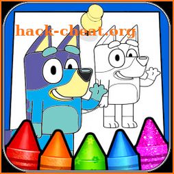Glitter bluey Coloring Pages! icon