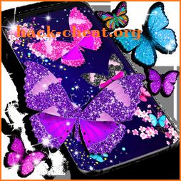 Glitter butterfly live wallpaper icon