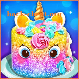 Glitter Cake - Unicorn Rainbow Food Maker icon