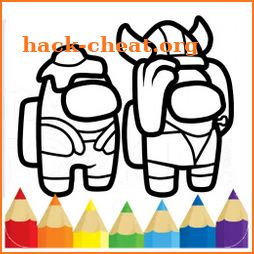 Glitter Coloring Book amoungus icon