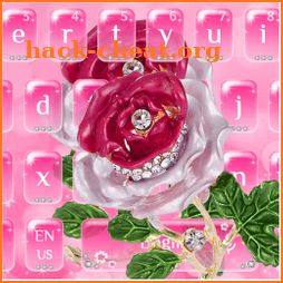 Glitter Crystal Diamond Rose Keyboard icon