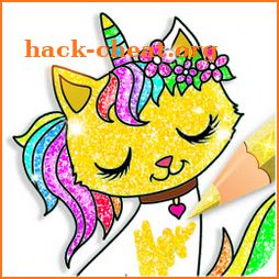 Glitter Cute Kitty Cats Coloring Game For Kids icon
