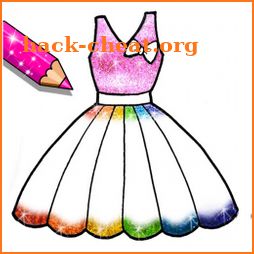 Glitter Dresses Coloring Book - Drawing pages icon