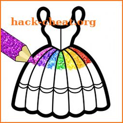 Glitter Dresses Coloring Book For Kids icon