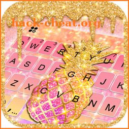 Glitter Drop Pineapple Keyboard Theme icon