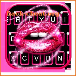 Glitter Drop Sexy Lips Keyboard Theme icon