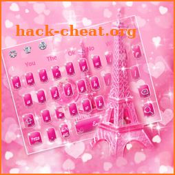 Glitter Eiffel tower Keyboard Theme icon